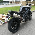 Speed Triple 1050, Heckumbau, Vorher